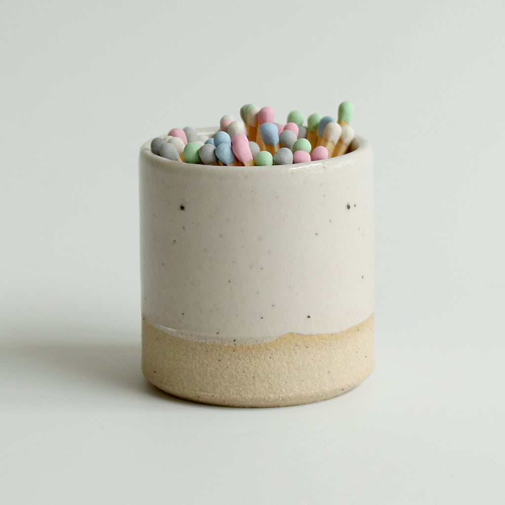 matches in potted plants Match Striker Pot Stoneware | Matchstick Holder