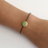 Recycled Beer Bottle Emerald Bracelet - Habulous
