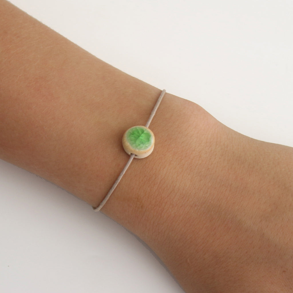Recycled Beer Bottle Emerald Bracelet - Habulous