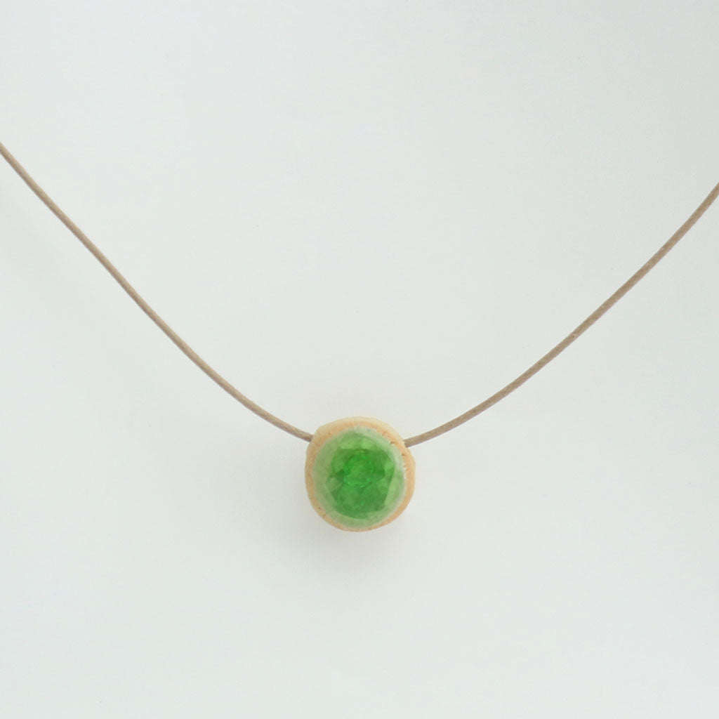Recycled Beer Bottle Emerald Necklace - Habulous