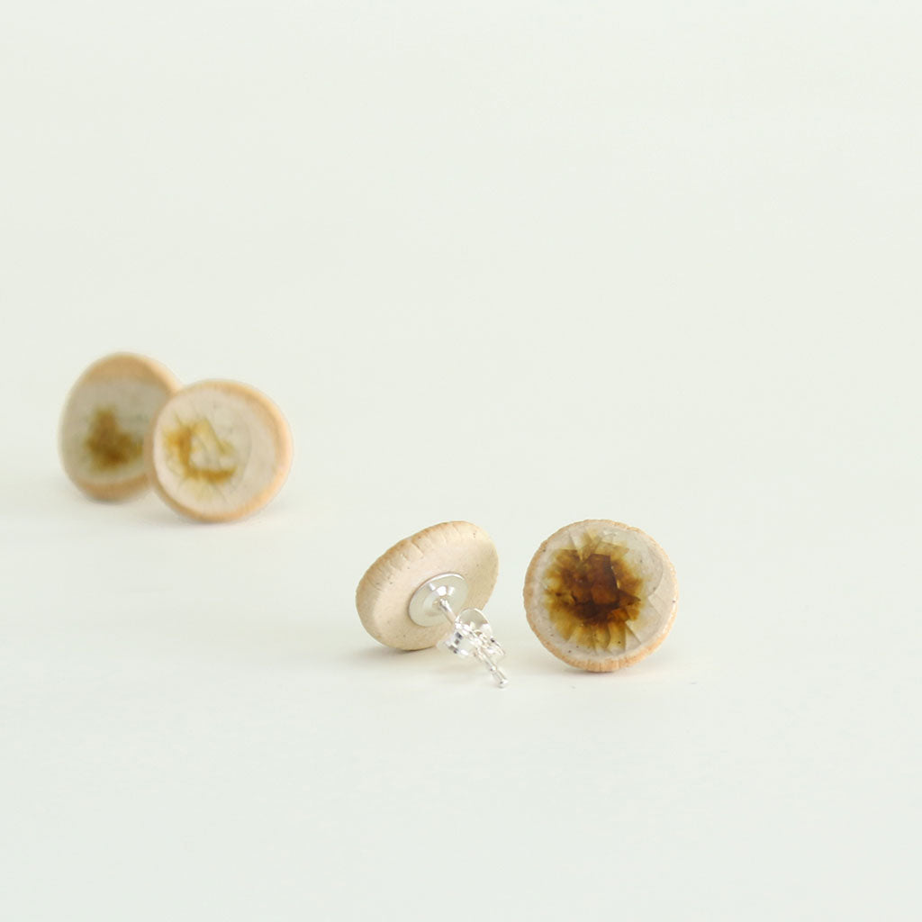Recycled Gin Bottle Treacle Stud Earrings - Habulous