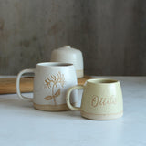 Petite tasse personnalisée fleurs et prénom