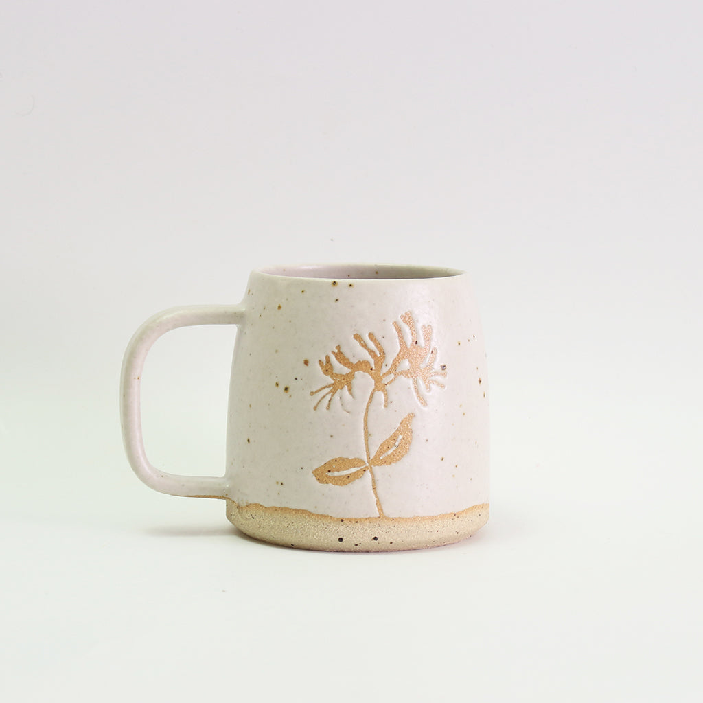 June Honeysuckle birth flower mug