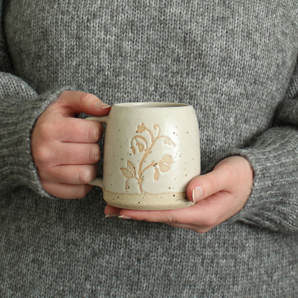 Sweet Pea Stoneware Mug