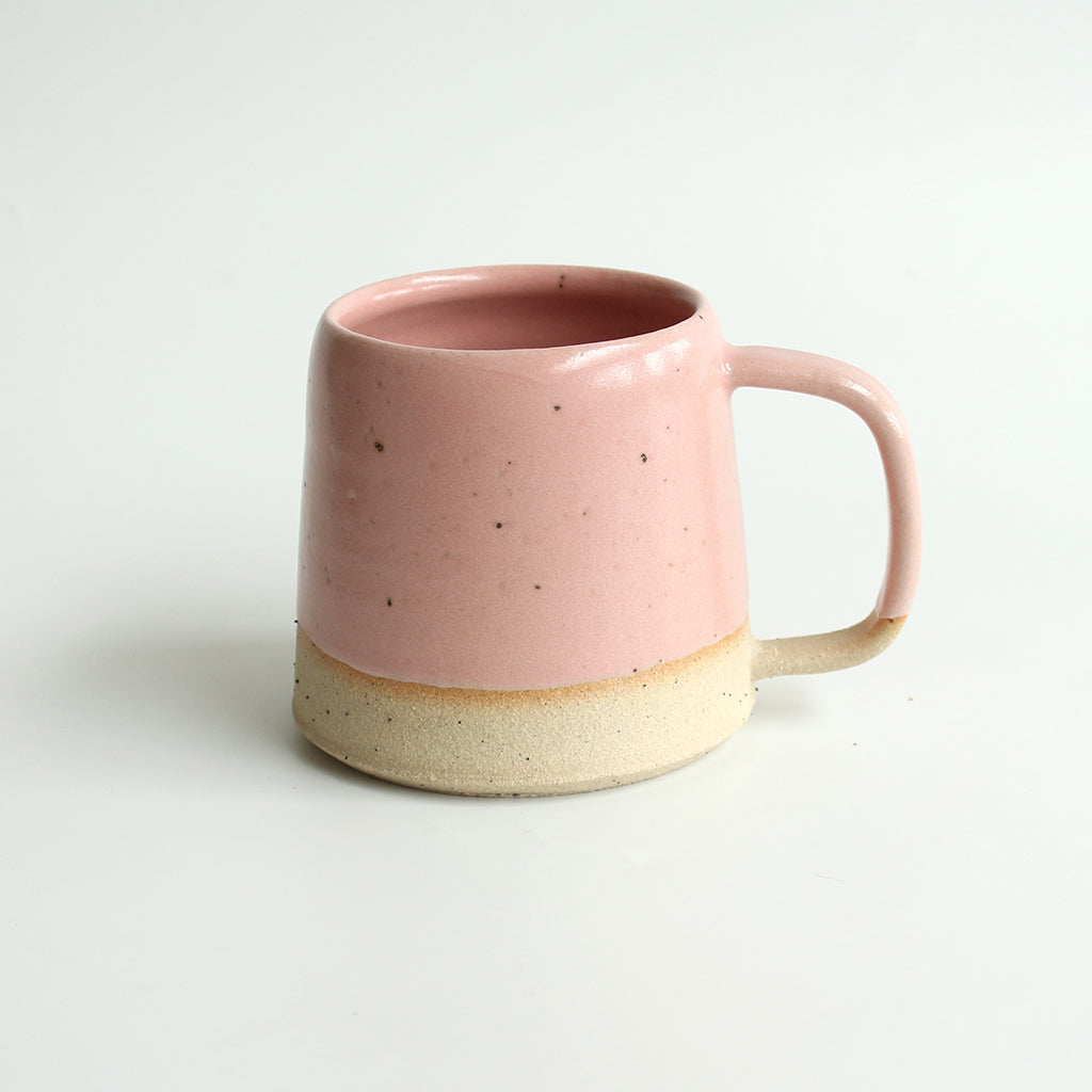 Pale pink stoneware mug