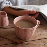 Pink Stripe Handmade Stoneware Mug