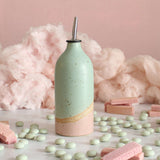 Large Cotton Candy stoneware oil pourer