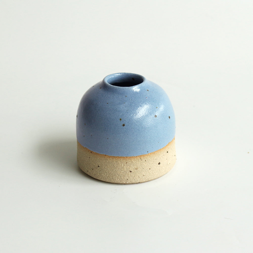 Cornflower Blue Mini Bud Vase Stone - Habulous