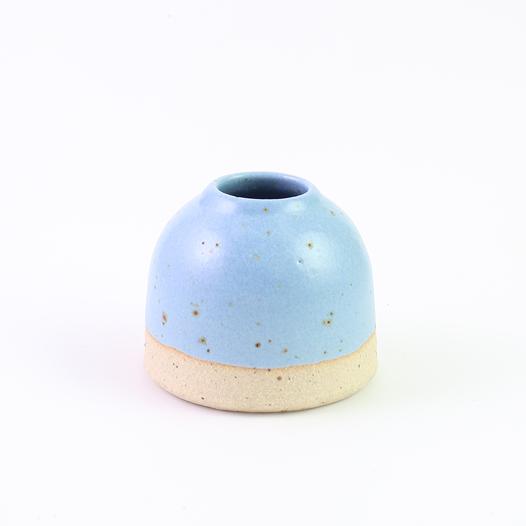 Cornflower Blue Mini Bud Vase Stoneware