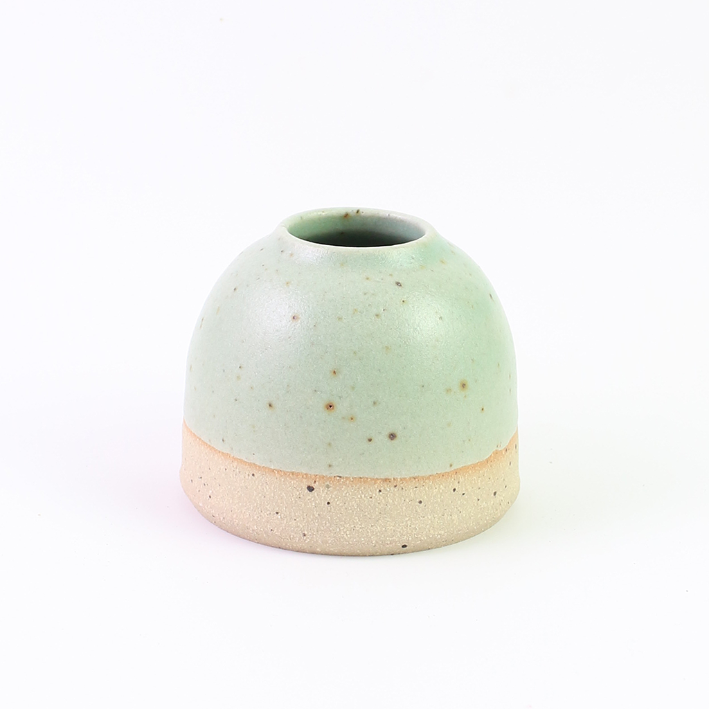 Bud Vases Mint Green Stoneware