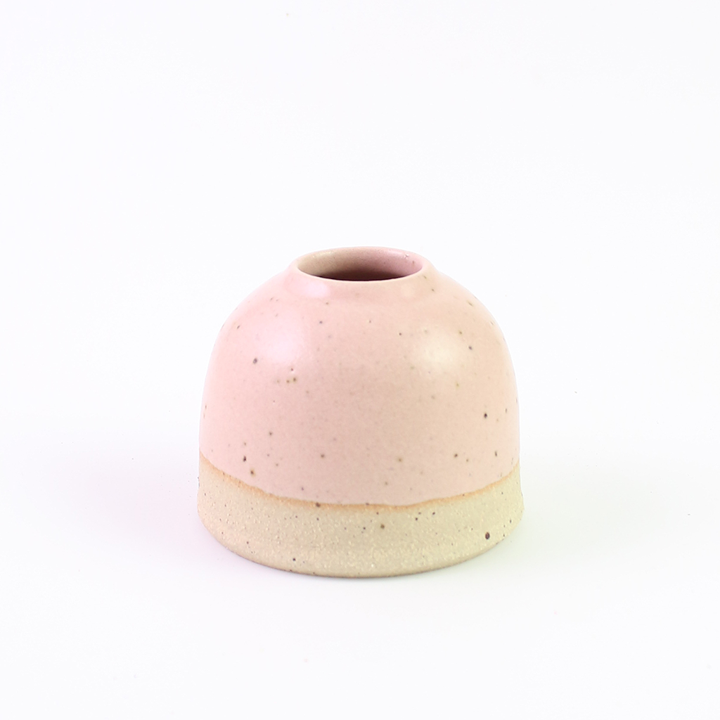 Bud Vases Pale Pink Stoneware