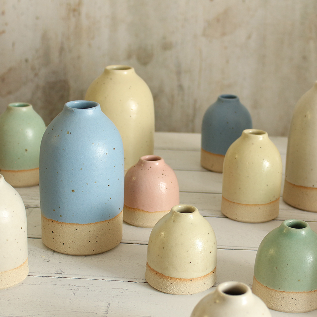 Cornflower Blue Medium Vase Stoneware