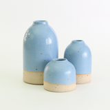 Bud Vases Cornflower Blue Stoneware