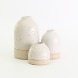 Bud Vases Off-White Stoneware
