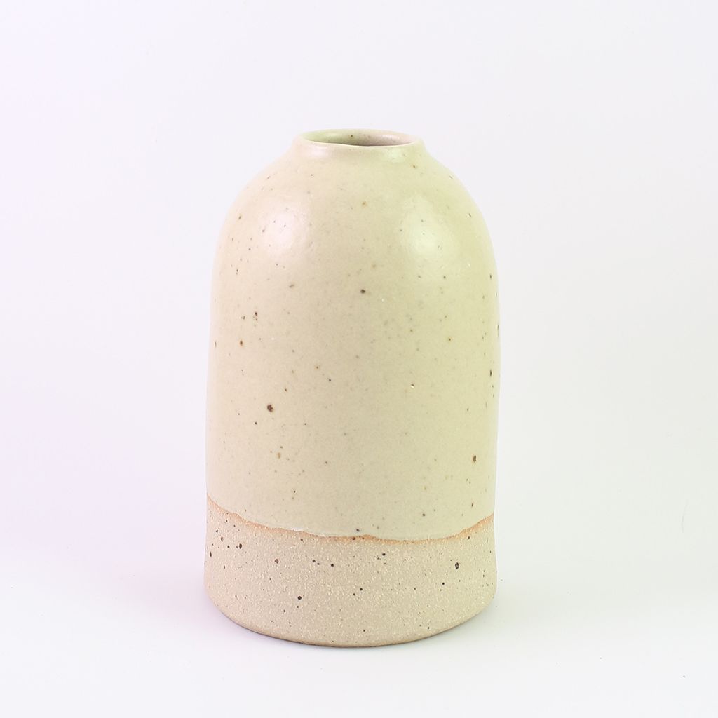 Light Yellow Medium Vase Stoneware