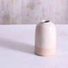 Vase moyen en pierre blanc cassé