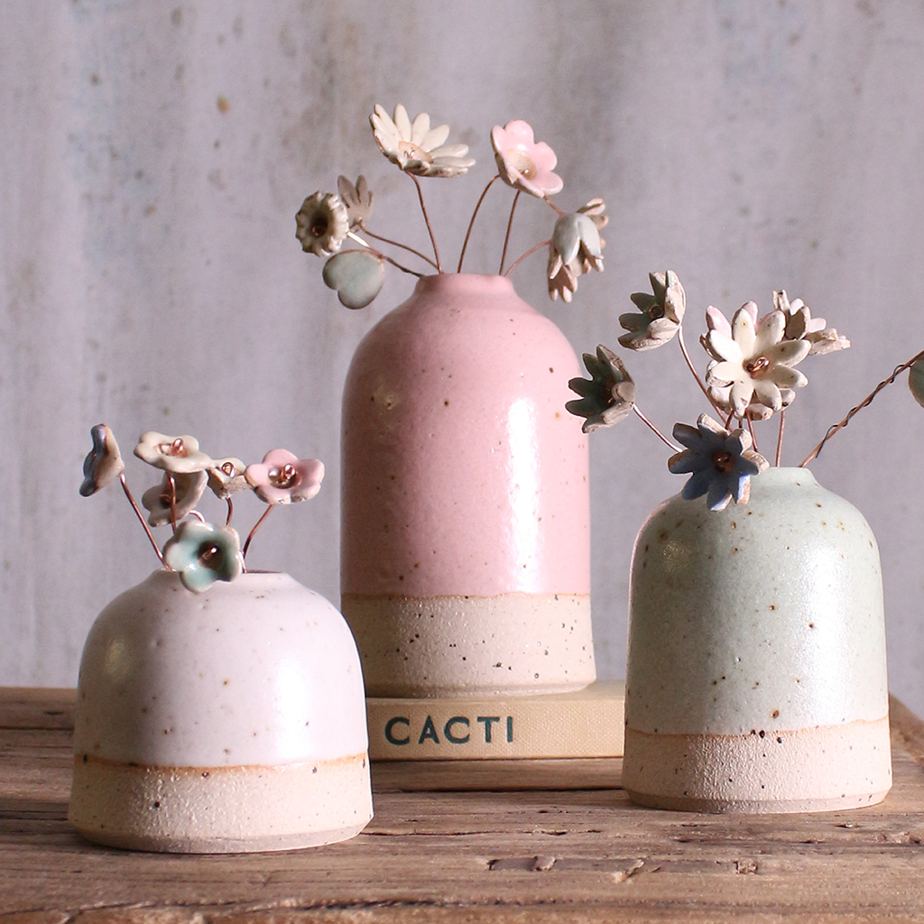 Pale Pink Medium Vase Stoneware