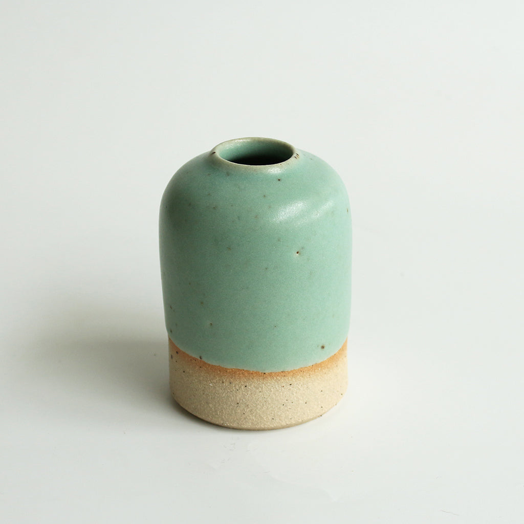 Mint Green Small Bud Vase Stone - Habulous