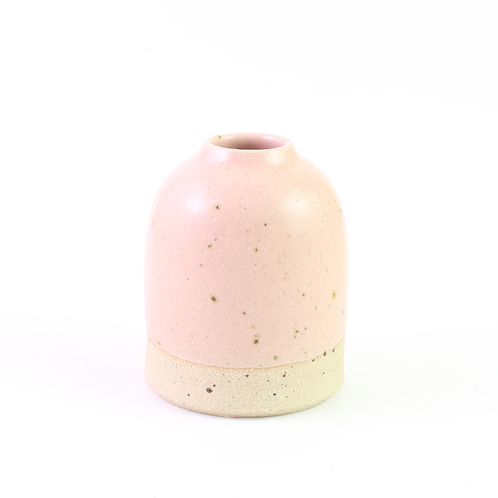 Bud Vases Pale Pink Stoneware