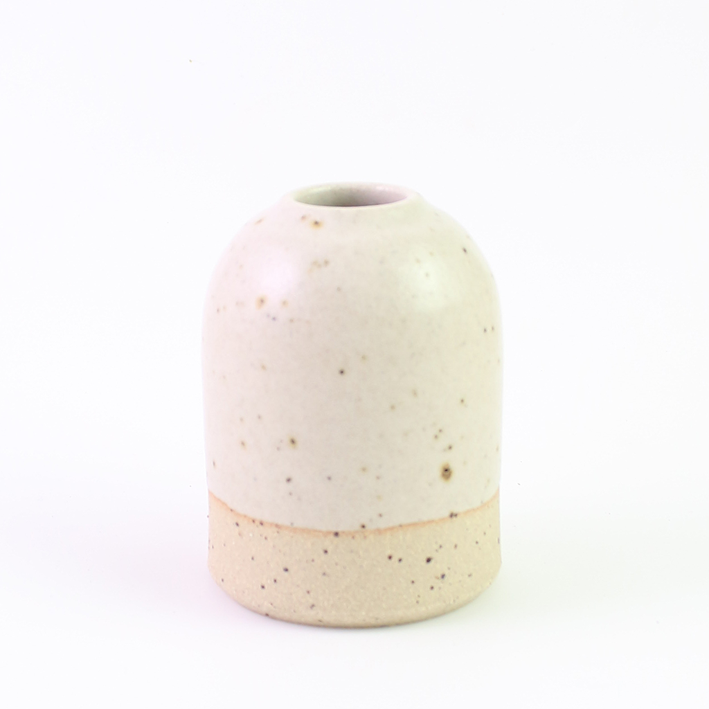 Bud Vases Off-White Stoneware