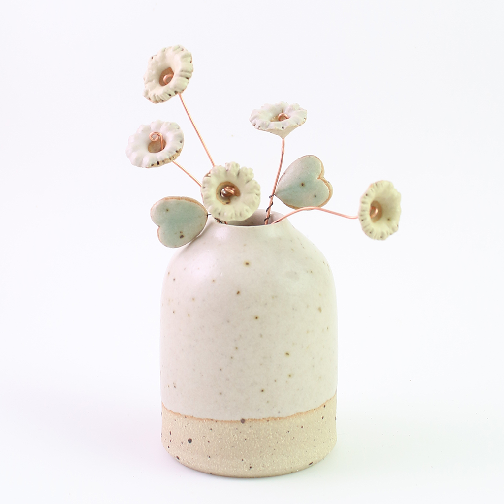 Ceramic Wildflower Bouquet in a vase.