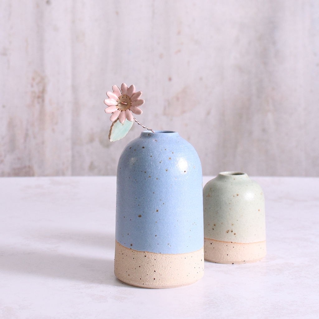 Cornflower Blue Medium Vase Stoneware
