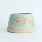 Mint Green Top Dog water bowl