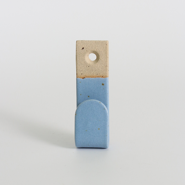 Cornflower Blue Stoneware Wall Hook