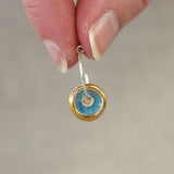 Blue Pool Sterling Silver Small Hoops - Habulous