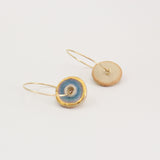 Blue Pool Gold Fill Large Hoops - Habulous