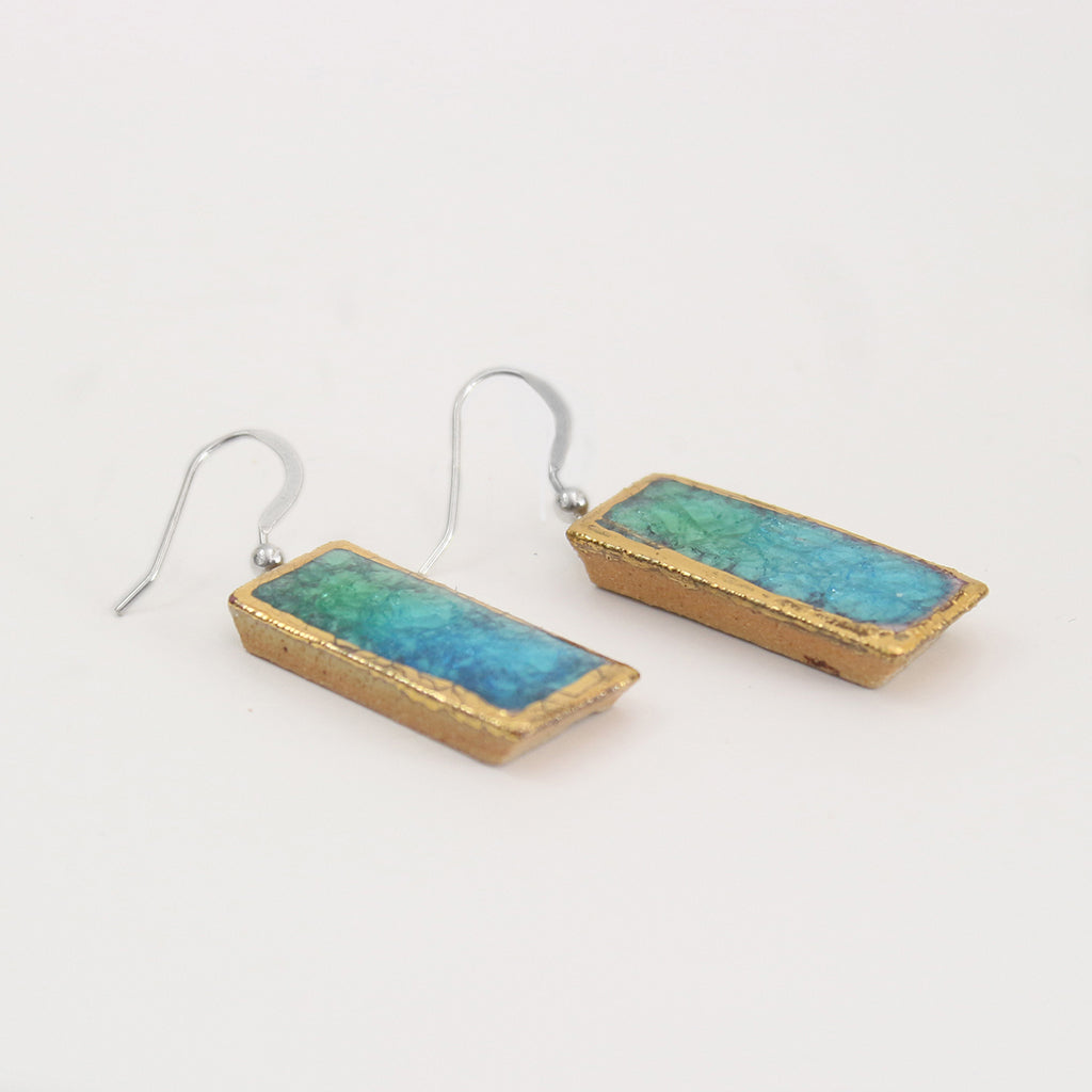 Emerald Turquoise Lagoon Drop Earrings - Habulous