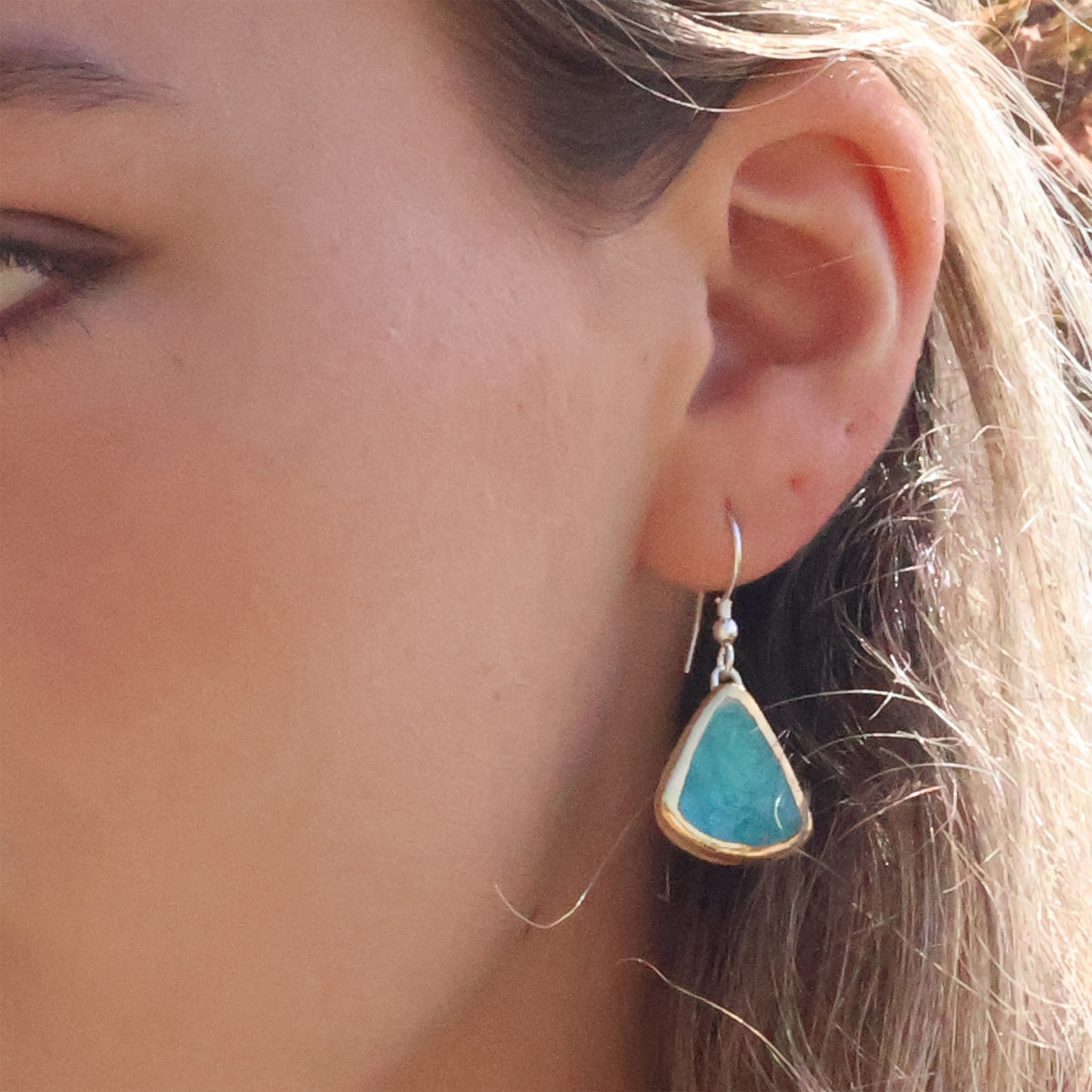 Boucles d'oreilles pendantes récif bleu