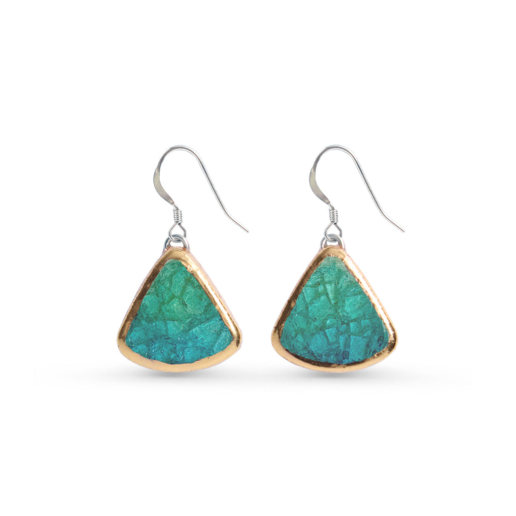 Boucles d'oreilles pendantes récif bleu