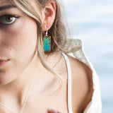 Emerald Turquoise Lagoon Drop Earrings - Habulous