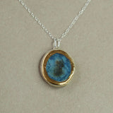 Blue Reef Oval Sterling Silver Pendant - Habulous