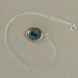 Blue Reef Oval Sterling Silver Pendant - Habulous