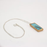 Turquoise Reef Small Drop Sterling Silver Pendant - Habulous