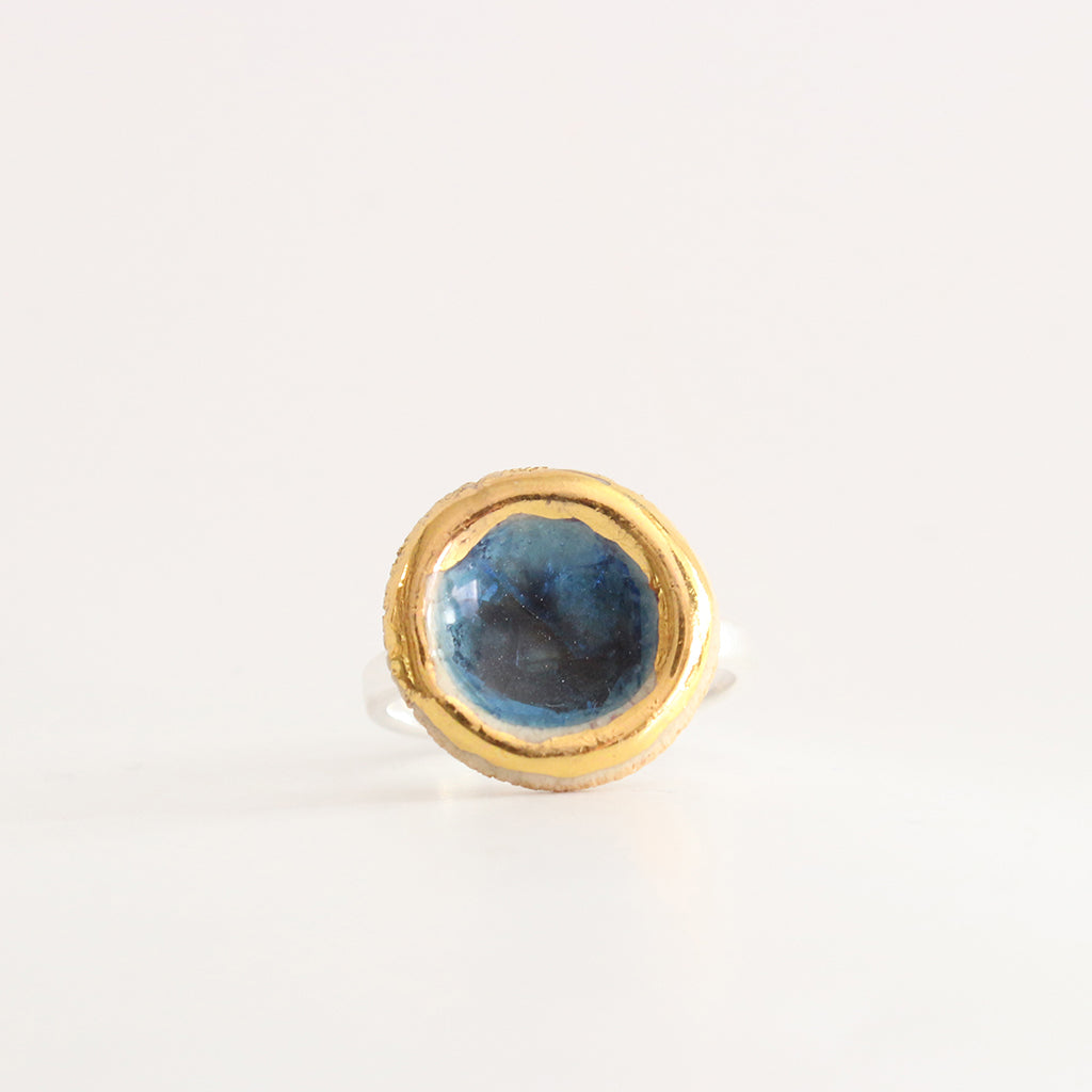 Small Round Blue Reef Ring - Habulous