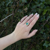 Bague ajustable récif turquoise ronde et petite