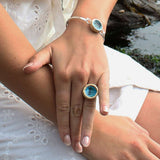 Large Round Turquoise Reef Ring - Habulous