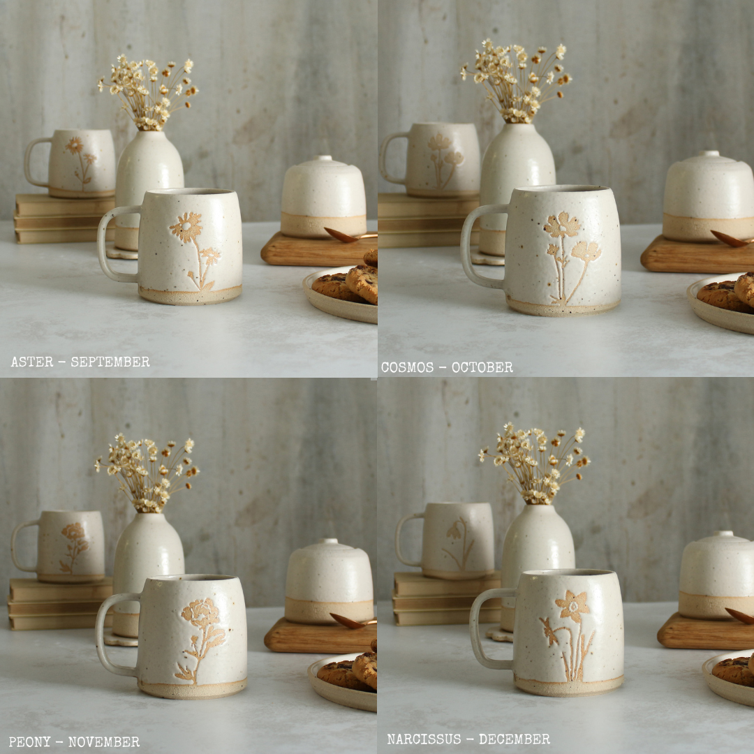 Petite tasse personnalisée fleurs et prénom