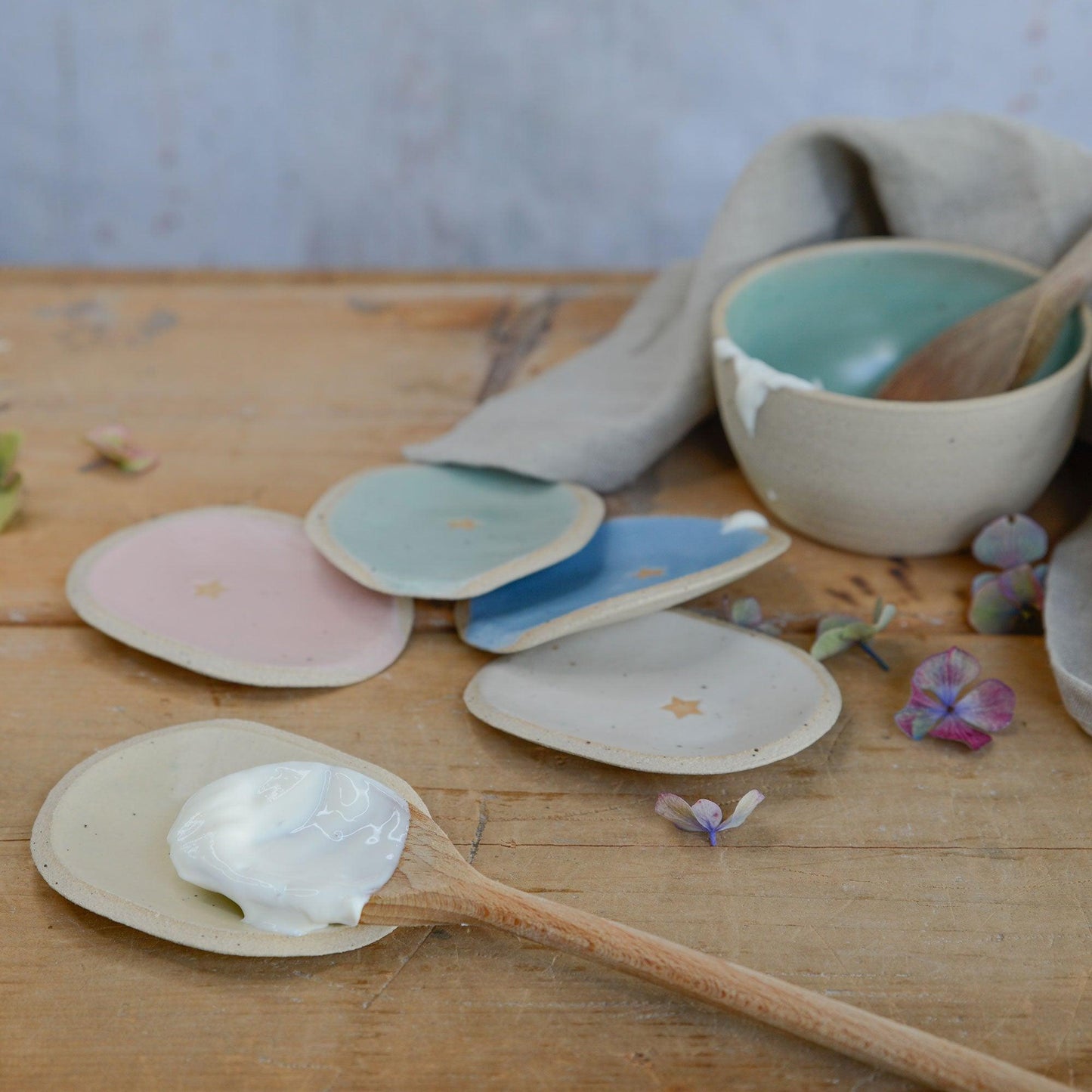 Pale Pink Star Spoon Rest Stone - Habulous