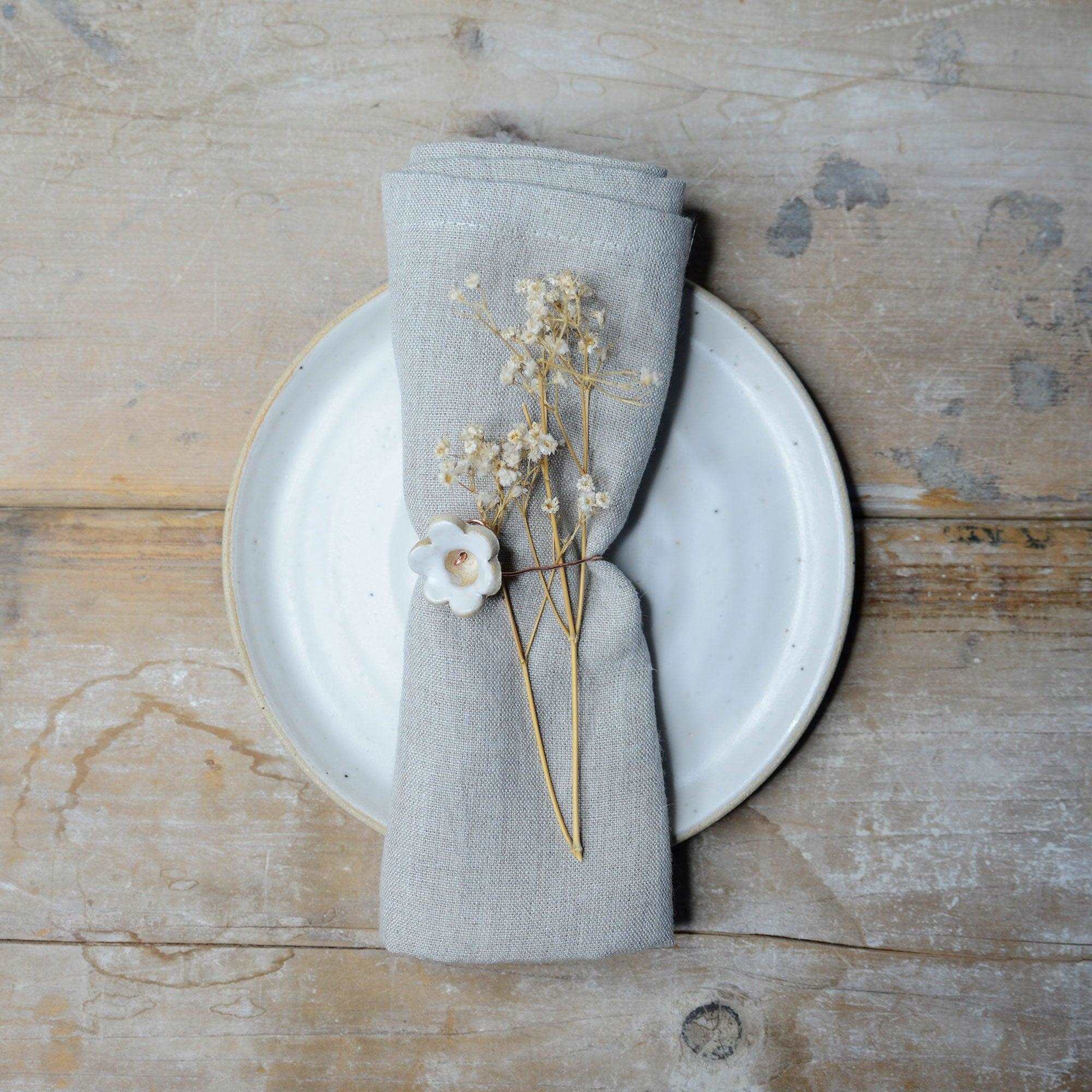 Flower Name Card Holder Wedding Favour Stone - Habulous