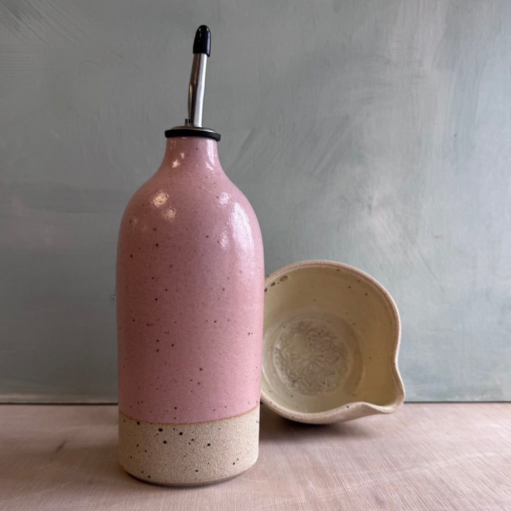 Seconds Set - Large Oil Pourer and Herb Shredder Bowl (Worth £68.50) Various Colours
