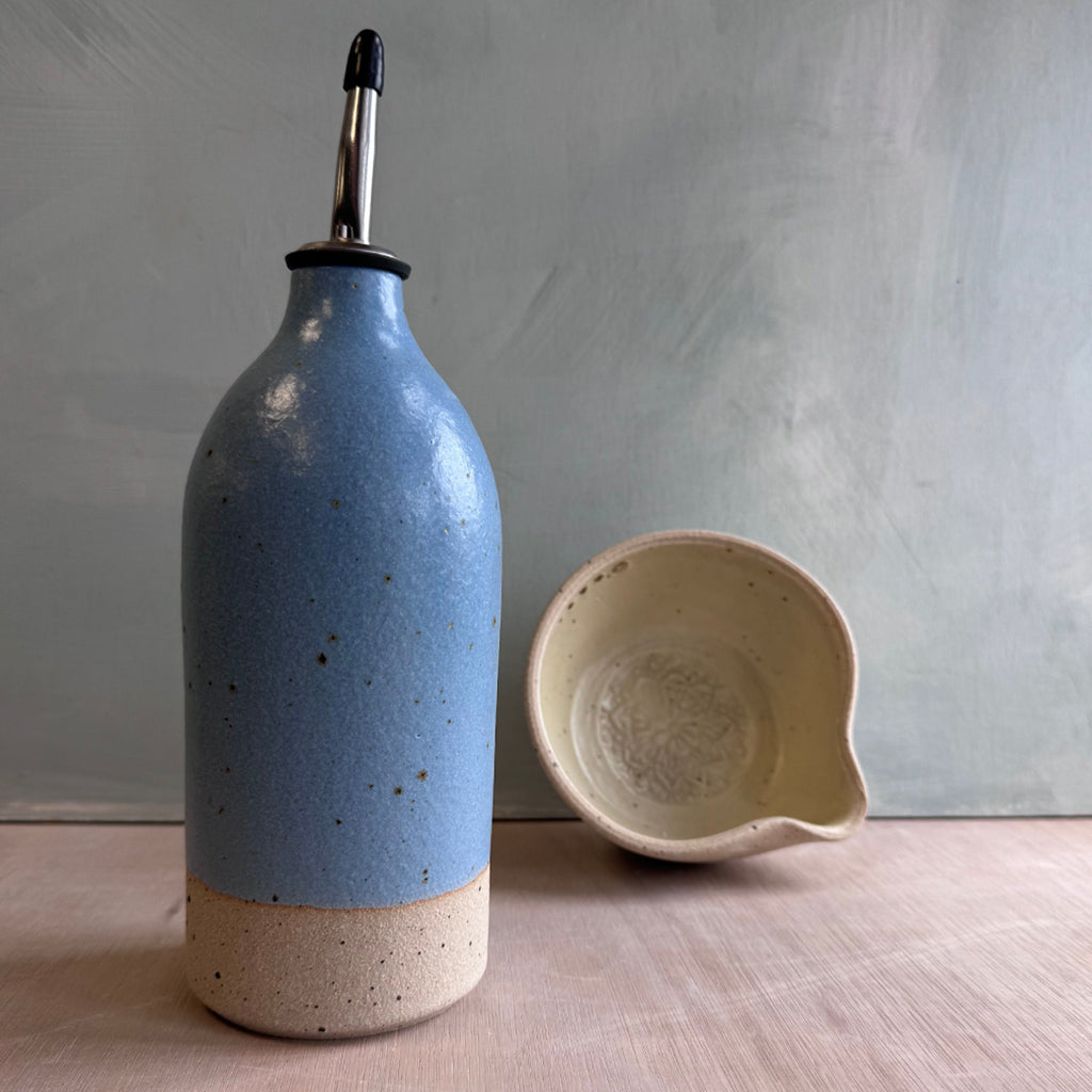 Seconds Set - Large Oil Pourer and Herb Shredder Bowl (Worth £68.50) Various Colours