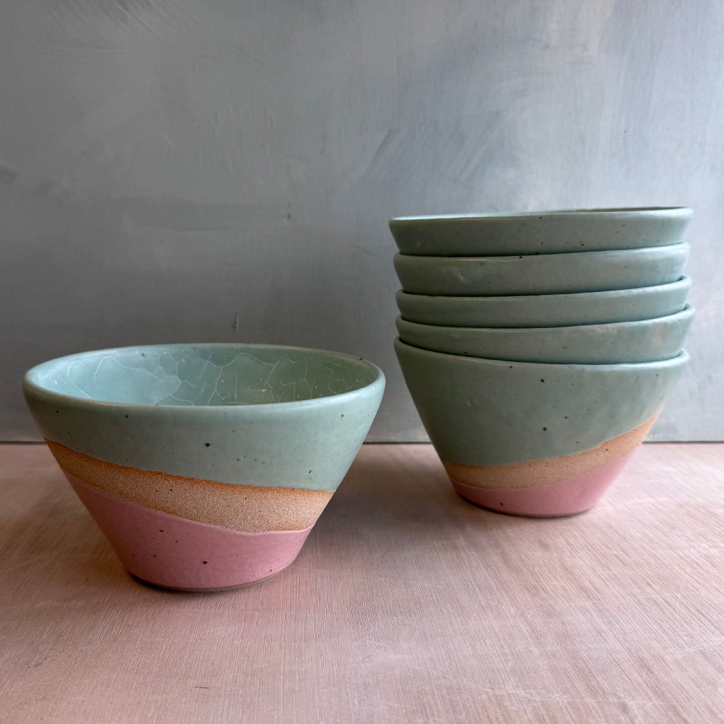 Seconds Cereal/ Soup Bowls - Set of 6 (Worth £125) 'Cotton Candy' Glaze