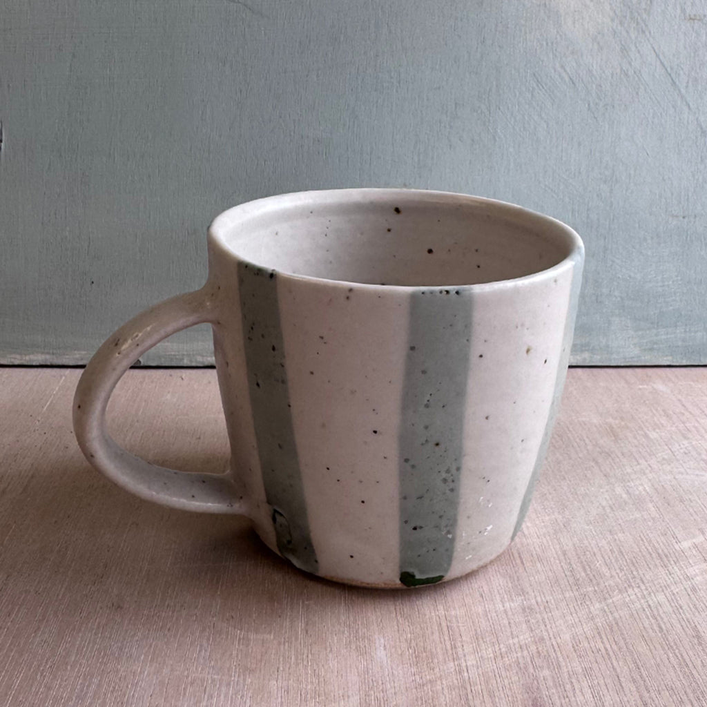 Sample Pieces - White and Blue Striped Mug with Pink Striped Jug Set (Worth around £50)