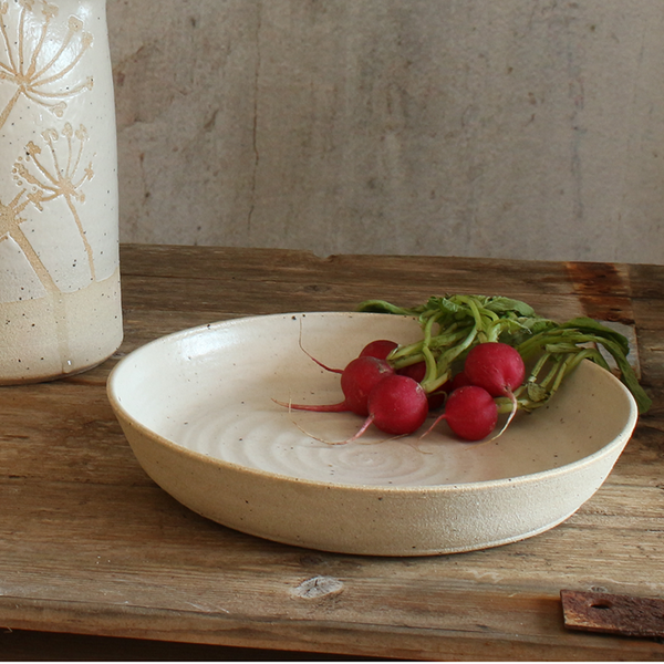 Off-White Pasta Bowl Stoneware