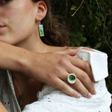 Large Round Emerald Reef Ring - Habulous