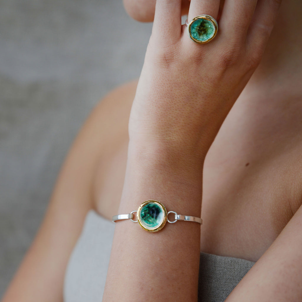 Silver plated bangle bracelet deals